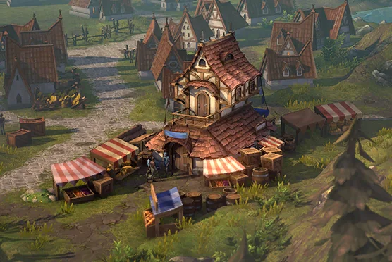 Marketplace in the Temple town
