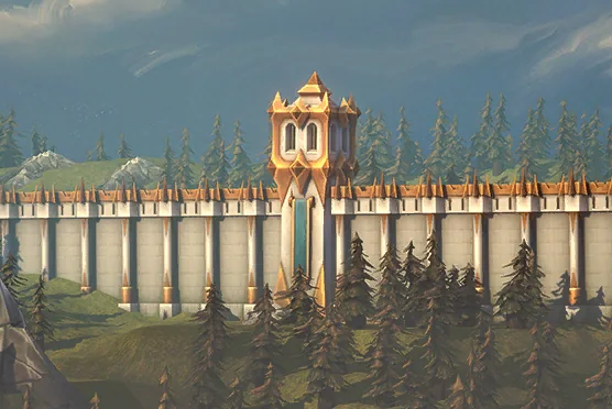 Fortifications in the Temple town