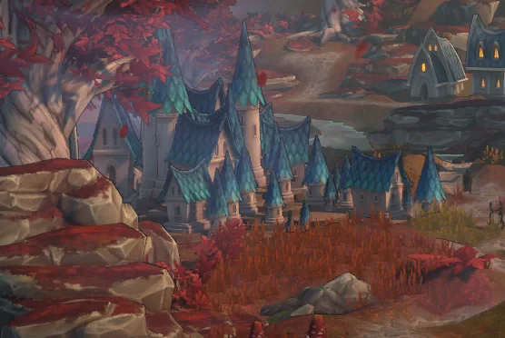 Faun Huts in the Grove town