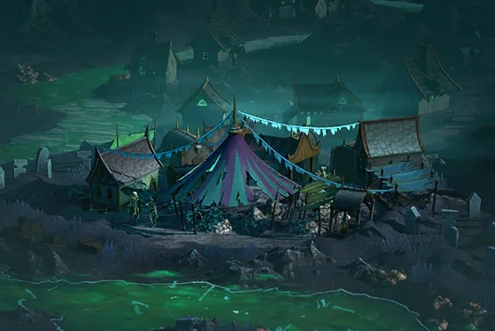 Marketplace in the Necropolis town