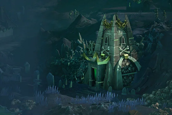 Crypts and Graves in the Necropolis town
