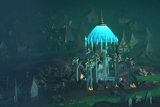 Quiet Pavilion in the Necropolis town